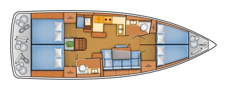 Charter Rental Sailboat Peach in Croatia Layout | Yacht4Less