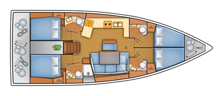 Charter Rental Sailboat WabiSabi in Croatia Layout | Yacht4Less
