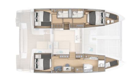 Charter Rental Catamaran Meriana in Croatia Layout | Yacht4Less