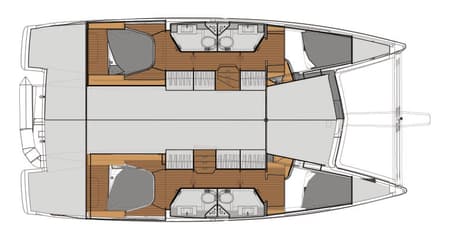 Charter Rental Catamaran Ines in Italy Layout | Yacht4Less