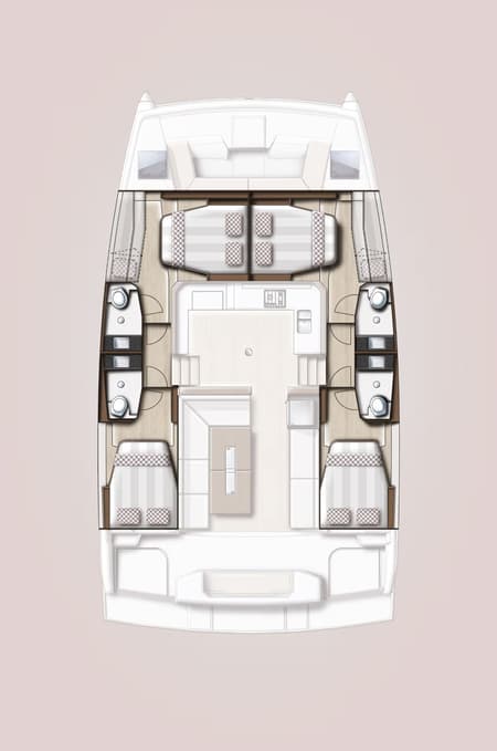 Charter Rental Catamaran El Lucky in Greece Layout | Yacht4Less