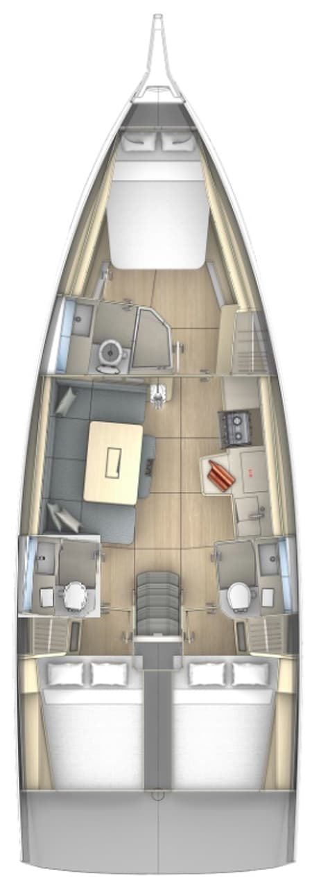 Charter Rental Sailboat SEA FOAM in Greece Layout | Yacht4Less