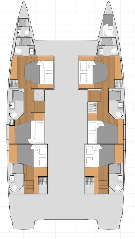 Charter Rental Catamaran DEEP BLUE in Croatia Layout | Yacht4Less