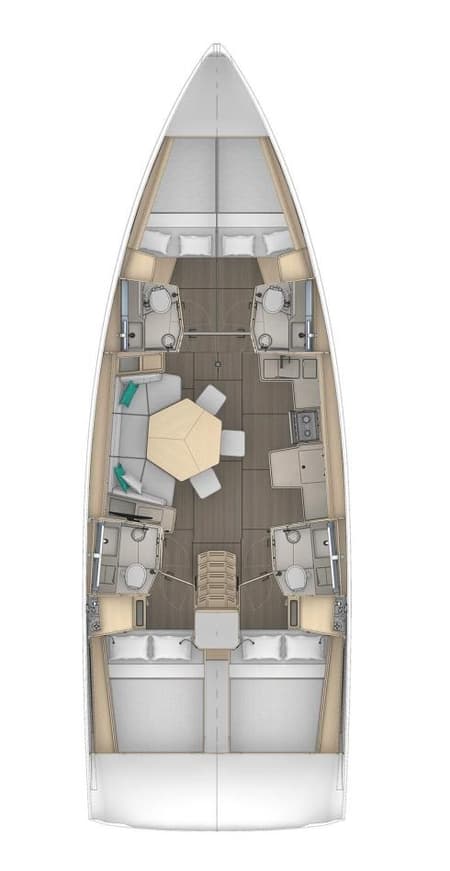 Charter Rental Sailboat CAPE HORNER in Croatia Layout | Yacht4Less