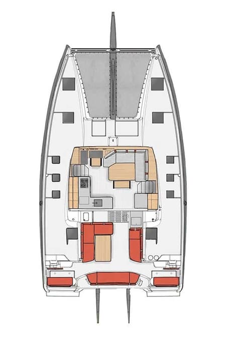 Charter Rental Catamaran Mare Loco in Croatia Layout | Yacht4Less