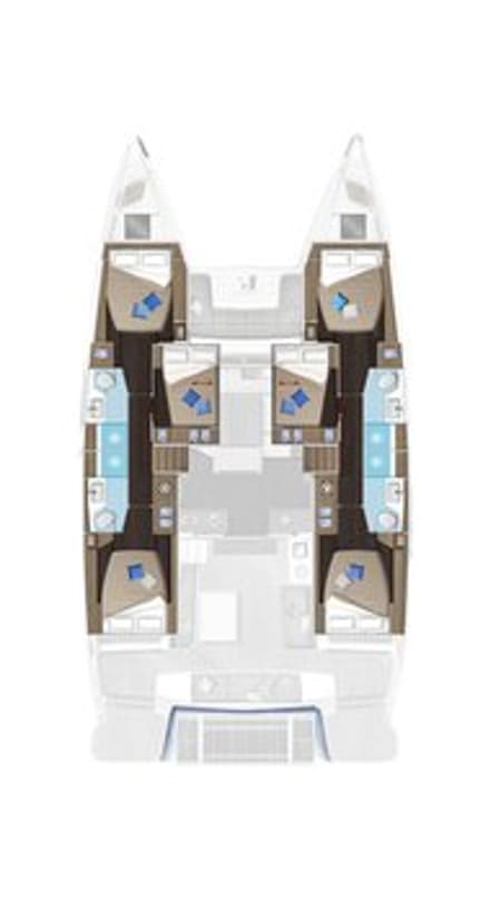 Charter Rental Catamaran Aranel in Greece Layout | Yacht4Less