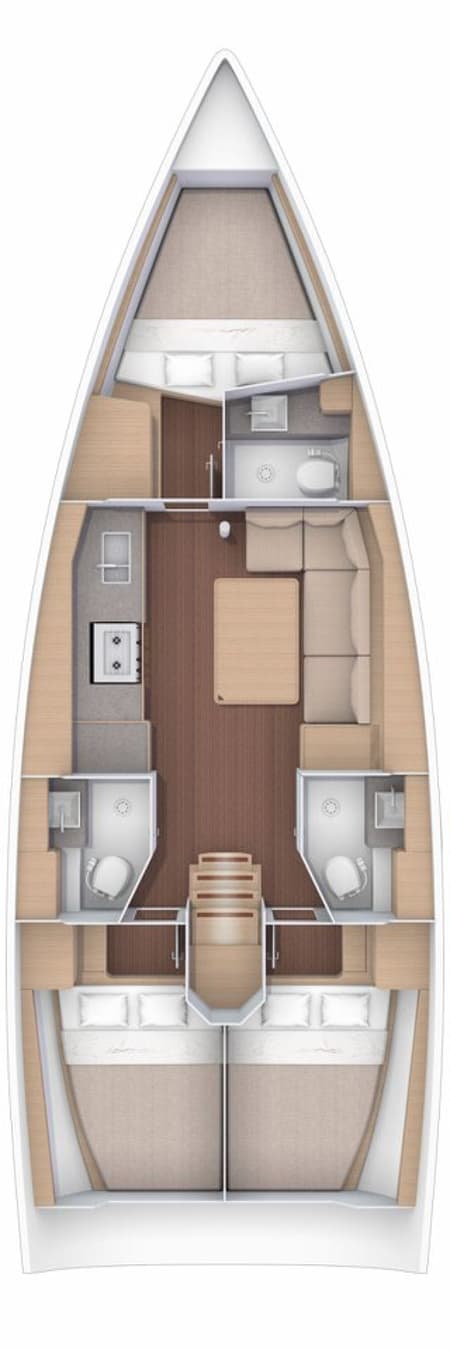 Charter Rental Sailboat Friend Planet in Italy Layout | Yacht4Less