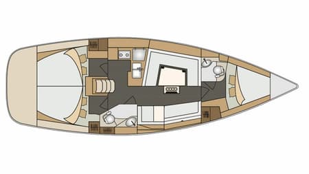 Charter Rental Sailboat Fides in Croatia Layout | Yacht4Less