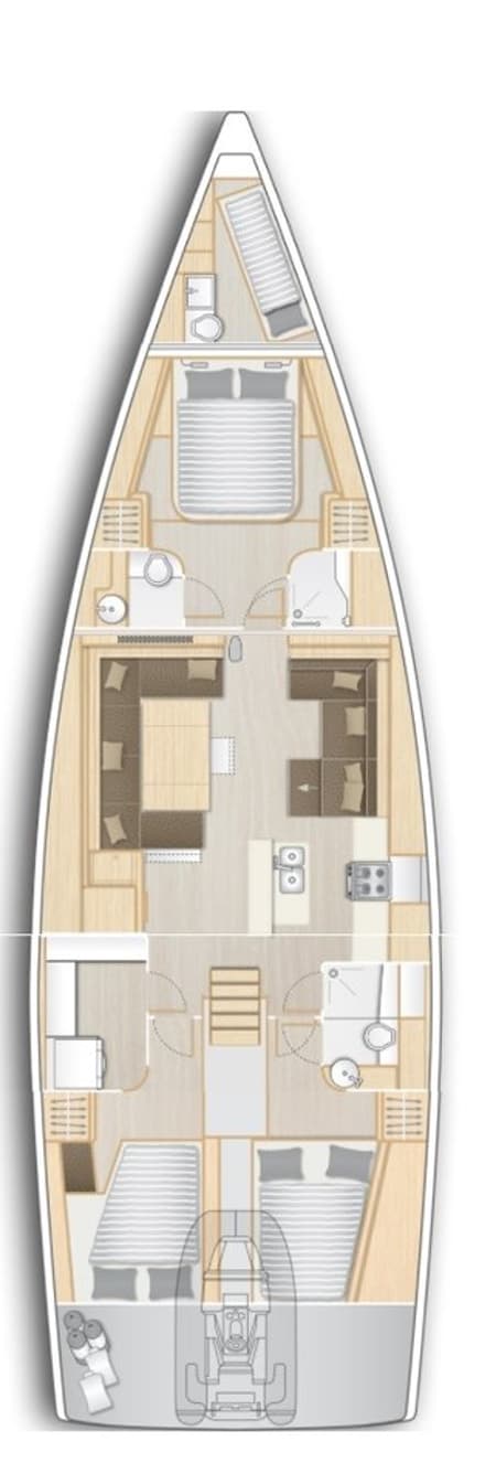 Charter Rental Sailboat Oceanelle in Croatia Layout | Yacht4Less