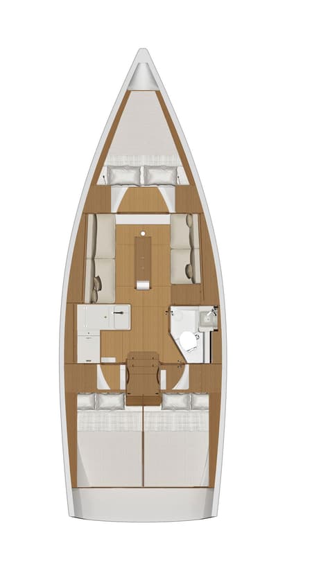 Charter Rental Sailboat Koki in Croatia Layout | Yacht4Less