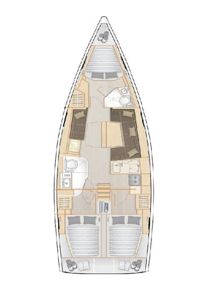 Charter Rental Sailboat Cassis in Croatia Layout | Yacht4Less