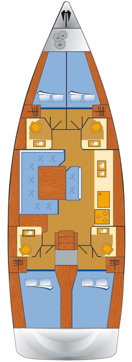 Charter Rental Sailboat Vencel in Croatia Layout | Yacht4Less