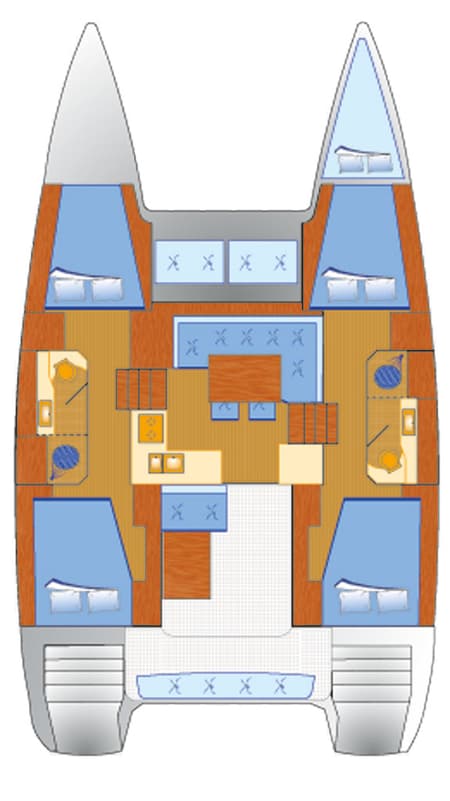Charter Rental Catamaran Balance 69 in Croatia Layout | Yacht4Less