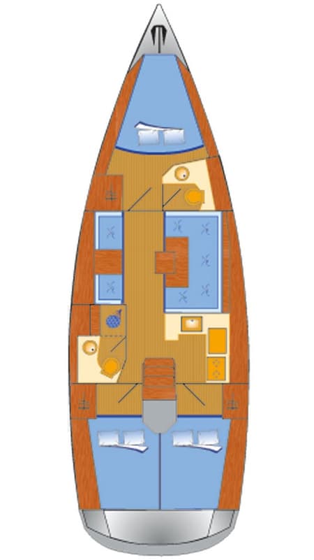 Charter Rental Sailboat Happy Welcome in Croatia Layout | Yacht4Less