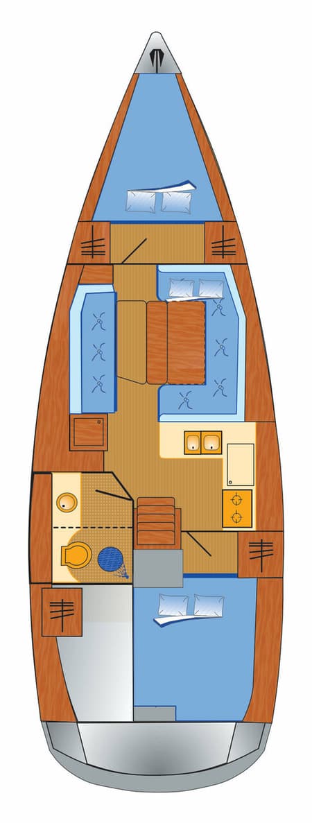 Charter Rental Sailboat Tara in Croatia Layout | Yacht4Less