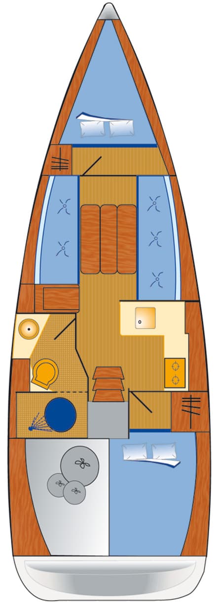 Charter Rental Sailboat Antonija in Croatia Layout | Yacht4Less