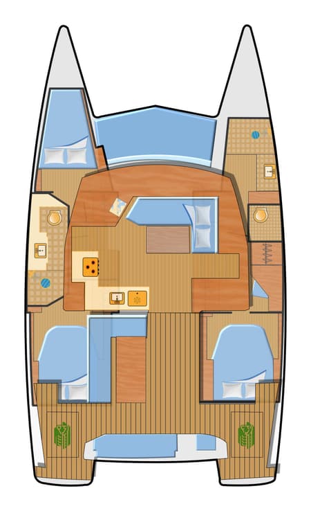 Charter Rental Catamaran Idefix in Croatia Layout | Yacht4Less