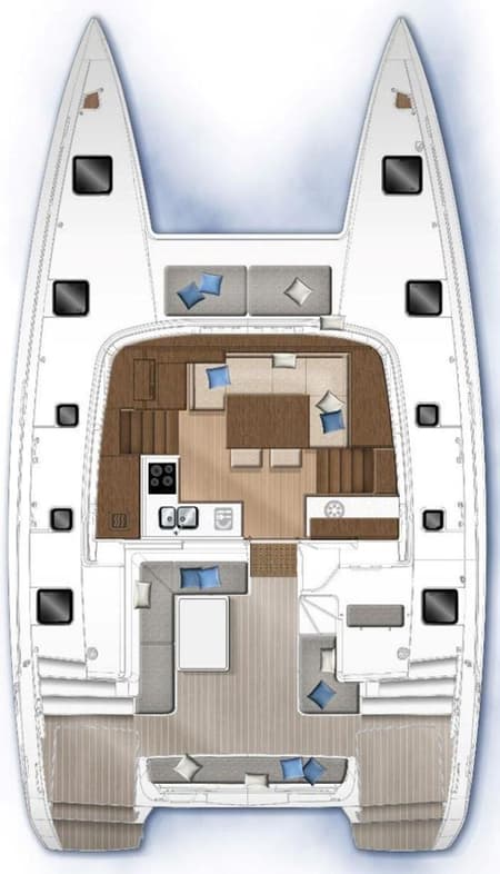 Charter Rental Catamaran Millennium Falcon in Croatia Layout | Yacht4Less