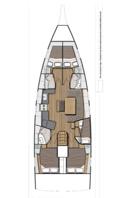 Charter Rental Sailboat Loco Amor in Croatia Layout | Yacht4Less