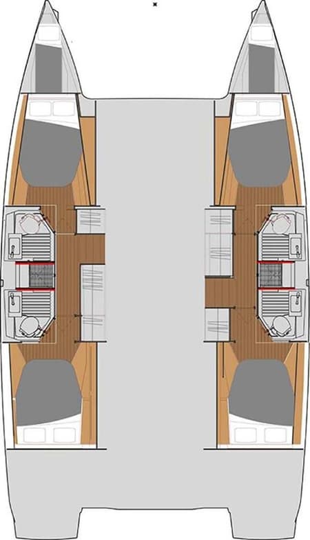 Charter Rental Catamaran Bella V in Croatia Layout | Yacht4Less