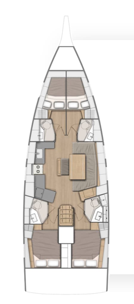 Charter Rental Sailboat Almyra in Greece Layout | Yacht4Less