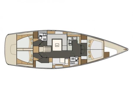Charter Rental Sailboat Abena in Croatia Layout | Yacht4Less
