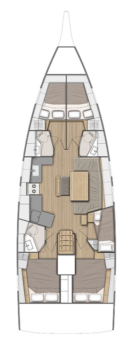 Charter Rental Sailboat Rabia in Croatia Layout | Yacht4Less