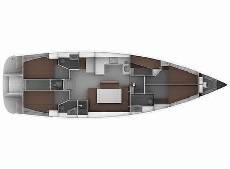 Charter Rental Sailboat Juniper in Greece Layout | Yacht4Less