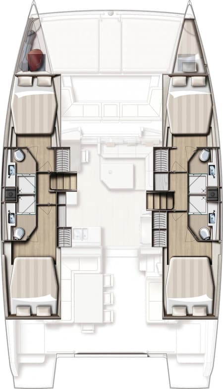 Charter Rental Catamaran Le Andra in Turkey Layout | Yacht4Less