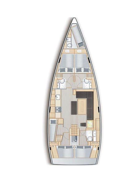 Charter Rental Sailboat Alian in Croatia Layout | Yacht4Less