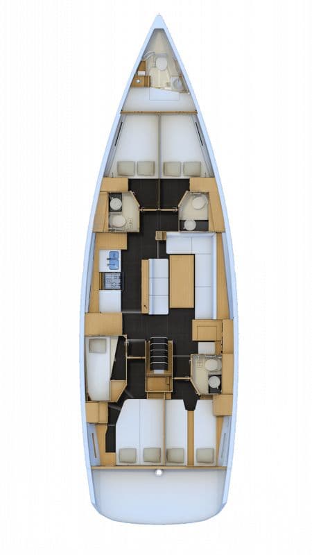 Charter Rental Sailboat Mary-Lu in Croatia Layout | Yacht4Less