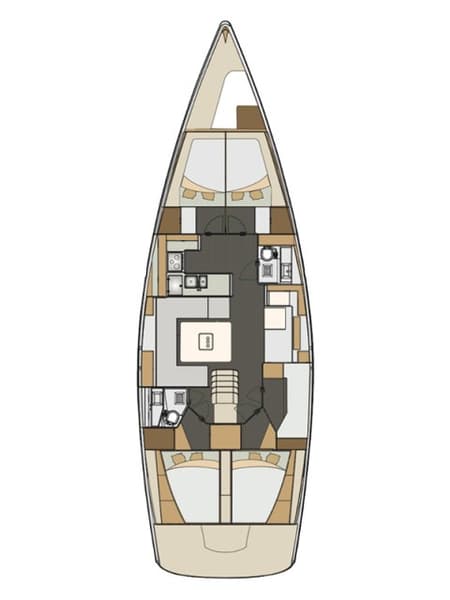 Charter Rental Sailboat Biondi in Croatia Layout | Yacht4Less