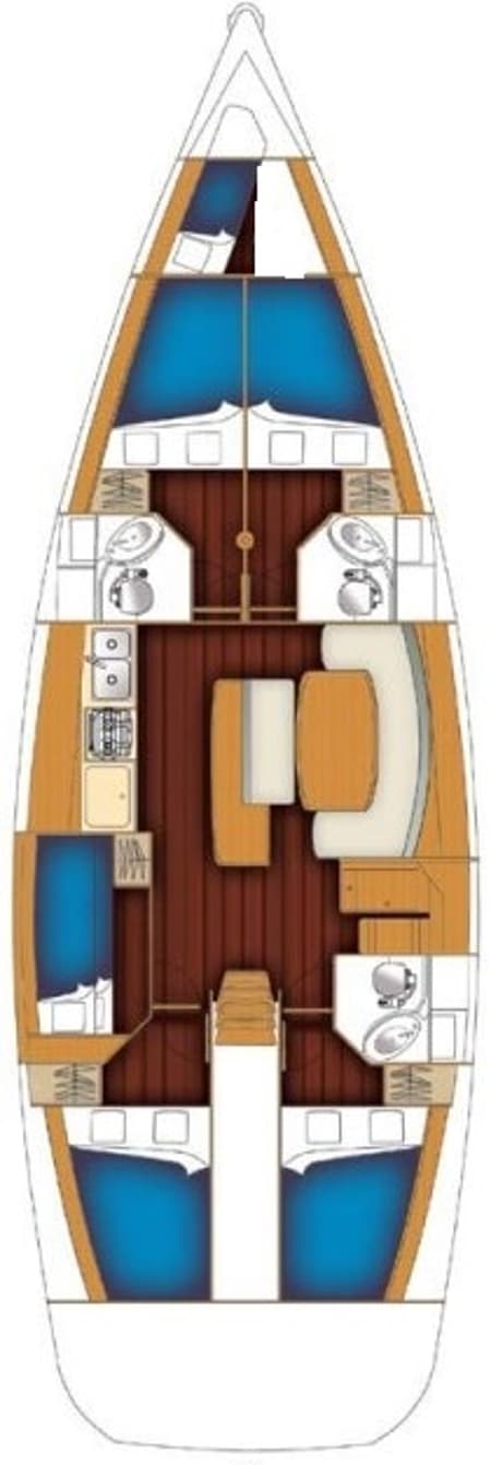 Charter Rental Sailboat Kristina II  in Croatia Layout | Yacht4Less