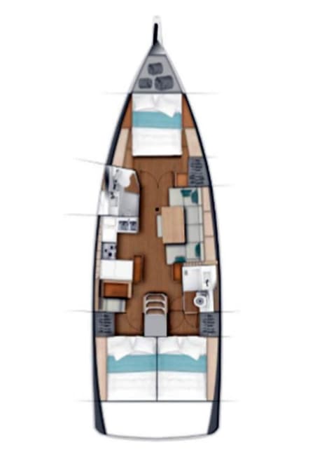 Charter Rental Sailboat Modesty in Croatia Layout | Yacht4Less