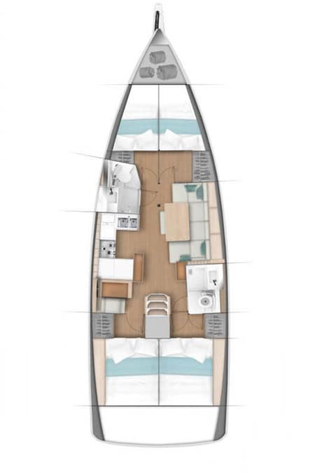 Charter Rental Sailboat Springbank in Croatia Layout | Yacht4Less