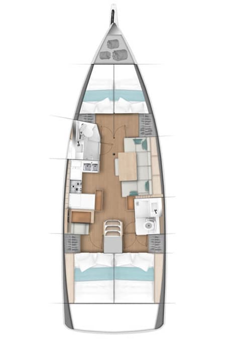 Charter Rental Sailboat Martina in Croatia Layout | Yacht4Less