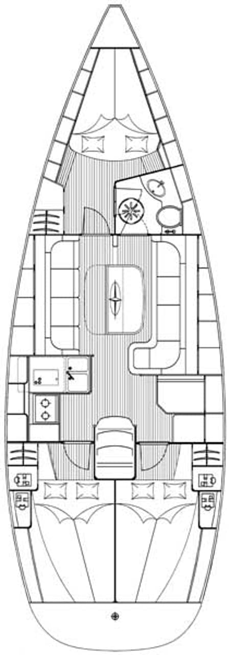Charter Rental Sailboat Hespera in Greece Layout | Yacht4Less