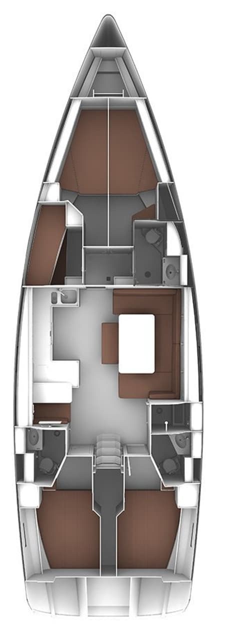 Charter Rental Sailboat Anemone in Greece Layout | Yacht4Less