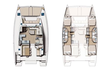 Charter Rental Catamaran Chimaera in Croatia Layout | Yacht4Less