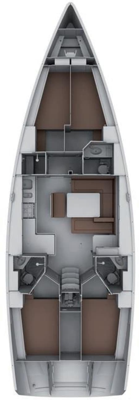 Charter Rental Sailboat Sail Bravo in Turkey Layout | Yacht4Less