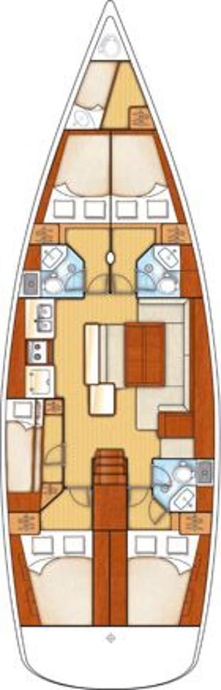 Charter Rental Sailboat Copa Brasil in Croatia Layout | Yacht4Less