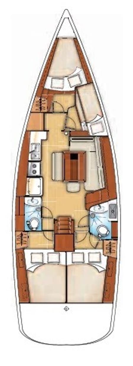 Charter Rental Sailboat Seven Seas in Greece Layout | Yacht4Less