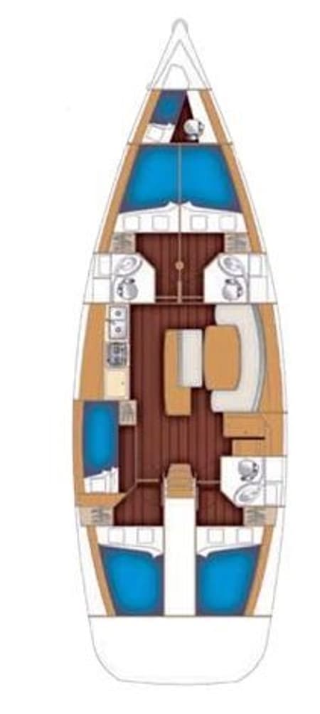 Charter Rental Sailboat Lucky Dice in Greece Layout | Yacht4Less