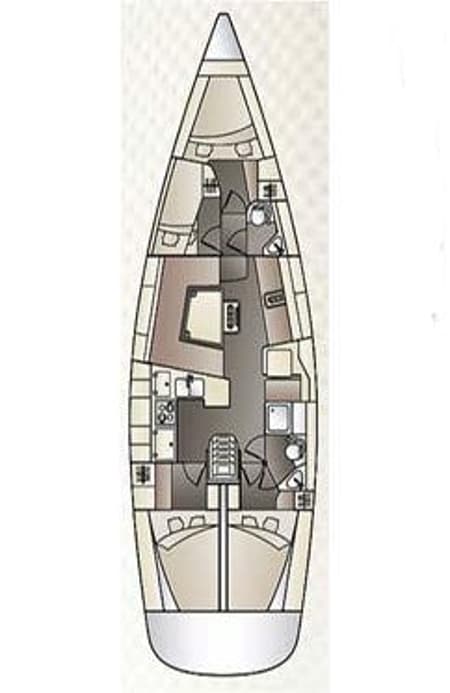 Charter Rental Sailboat Reina in Croatia Layout | Yacht4Less
