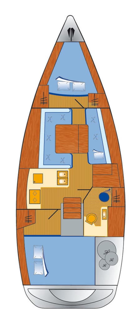 Charter Rental Sailboat LL Skyhawk in Croatia Layout | Yacht4Less
