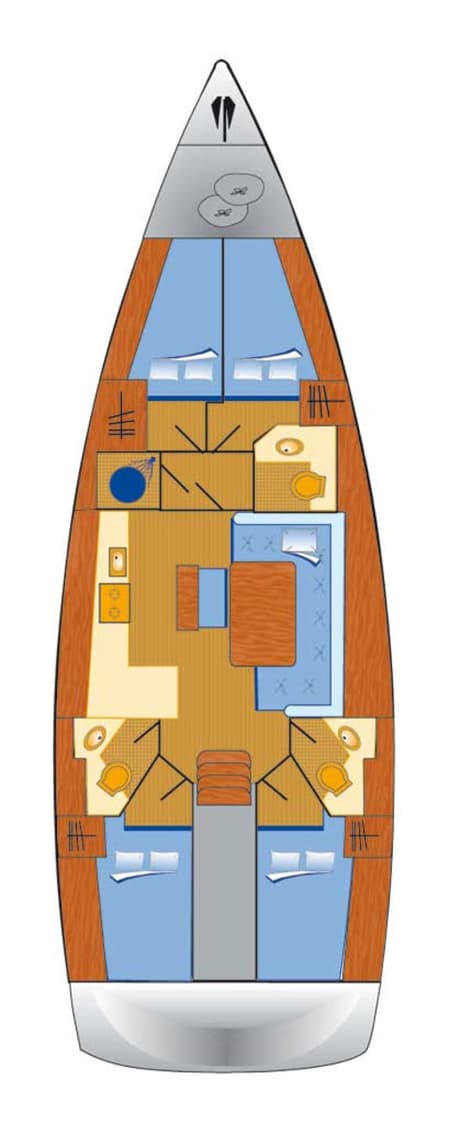 Charter Rental Sailboat Beef in Croatia Layout | Yacht4Less