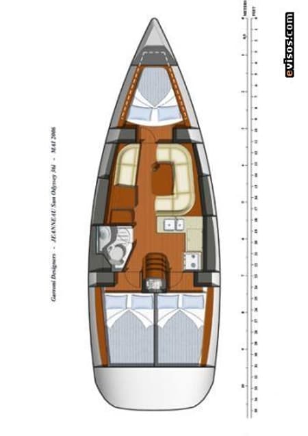 Charter Rental Sailboat Sail Mira in Turkey Layout | Yacht4Less