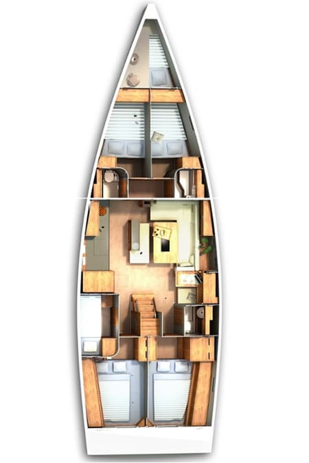 Charter Rental Sailboat Kimi in Greece Layout | Yacht4Less