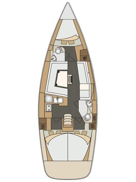 Charter Rental Sailboat Danu in Croatia Layout | Yacht4Less