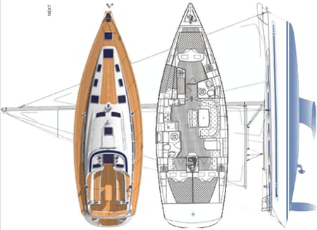 Charter Rental Sailboat Daluz in Greece Layout | Yacht4Less